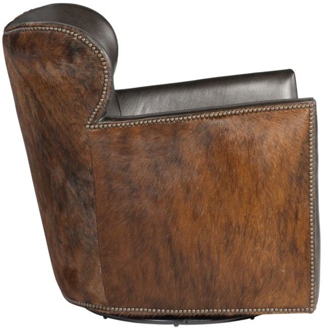 Hooker® Furniture CC Kato Dark/Debonair Espresso Leather Swivel Chair-2