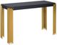 New Classic® Home Furnishings Empire Black Console Table with Gold Base-0