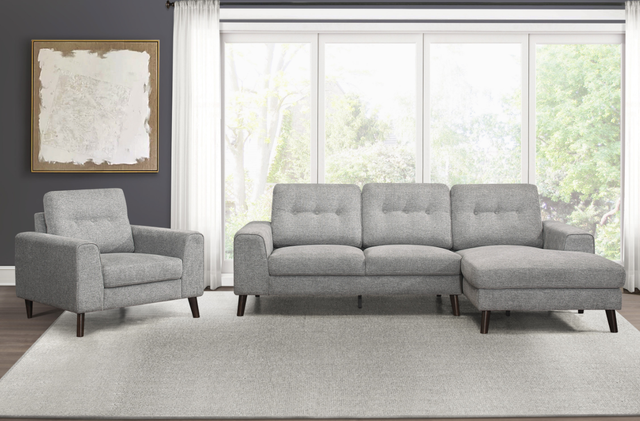 Homelegance® Alexia Gray Chair-1