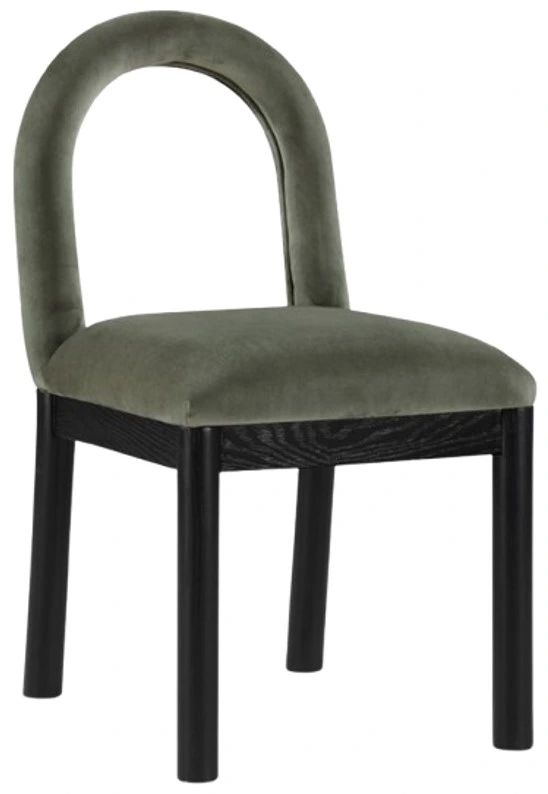 Meridian Furniture Conrad Green/Black Upholstered Dining Chair-0