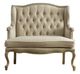 A & B Home Dark Brown/Natural Loveseat -1
