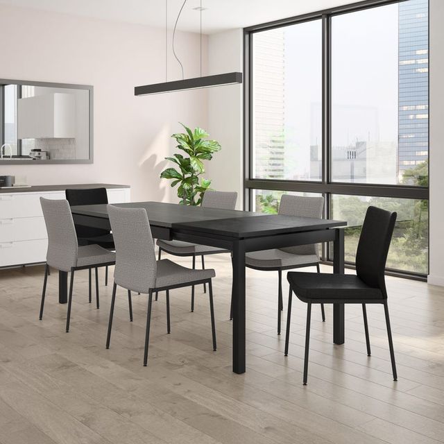 Amisco Customizable Zoel 84" Thermo Fused Laminate Rectangular Table with Butterfly Leaf -2