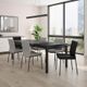 Amisco Customizable Zoel 84" Thermo Fused Laminate Rectangular Table with Butterfly Leaf -2