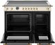 Bertazzoni Heritage Series 48" Fingerprint Resistant Avorio Pro Style Induction Range with Gold Accents-1
