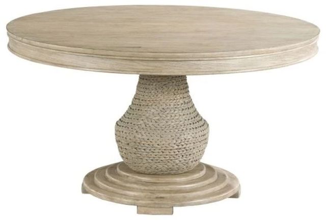 American Drew® Vista Largo Soft Gray Round Dining Table-0