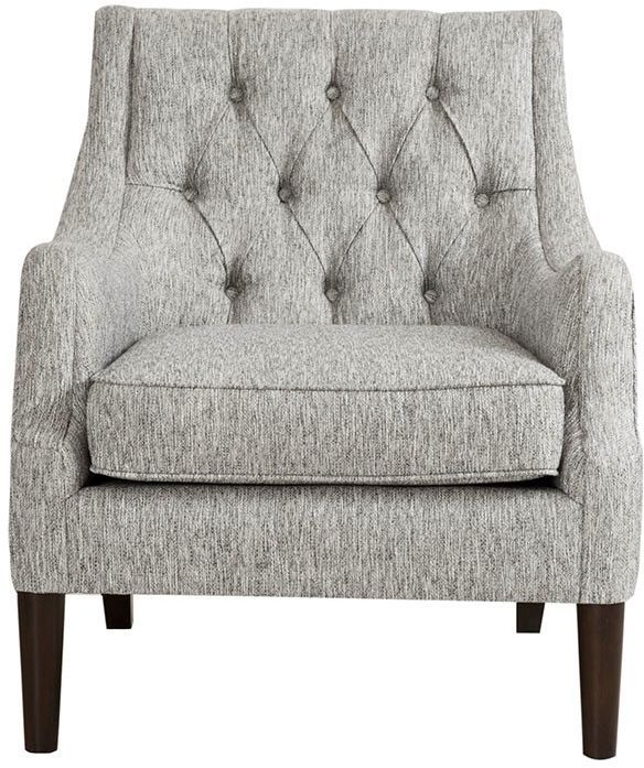 Olliix by Madison Park Grey Qwen Button Tufted Accent Chair-0