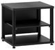 Salamander Designs® Synergy System Black Oak 2-Shelves Single AV Cabinet with Black Post-0