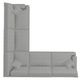 La-Z-Boy® Paxton 5-Piece Smoke Sectional-3