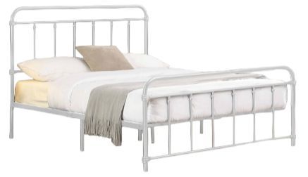 Milton Greens Stars White Full Metal Farmhouse Classic Platform Bed-0