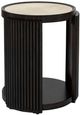 Bassett Mirror Rivera Gold Tinted End Table with Black Base-0