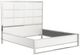 Michael Amini® State St. Glossy White/Stainless Steel Eastern King Upholstered Panel Bed-2