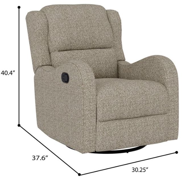 Emerald Home Henry Speckled Brown Manual Swivel Glider Recliner-4