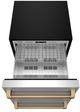 Thor Kitchen® Gordon Ramsay 24" 5.4 Cu. Ft. Stainless Steel Under-Counter Outdoor Freestanding Freezer Drawer with Bronze Handle-1