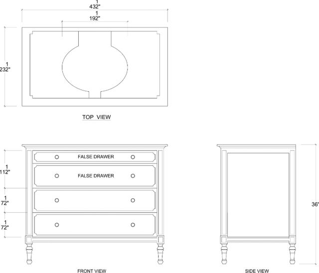 Bramble Customizable Carrington 44" Single Vanity-2