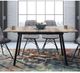 Mazin Furniture Ivanhoe Natural Dining Table with Black Metal Legs-4