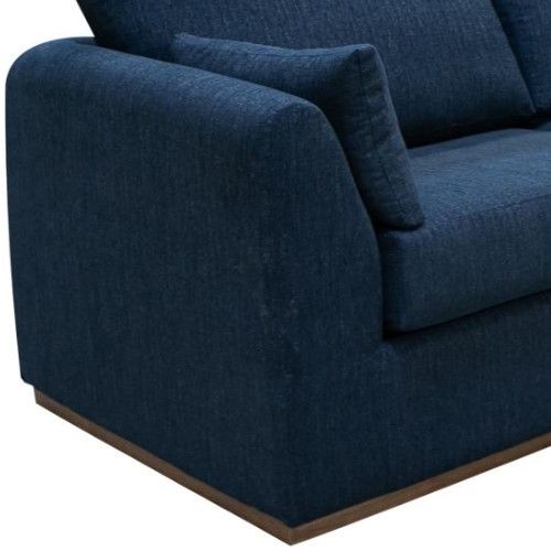 International Furniture Direct Vallarta Navy Blue Sofa-1