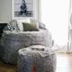 CordaRoy's® Nest Gray Faux Fur Queen Adult Bean Bag Chair-1