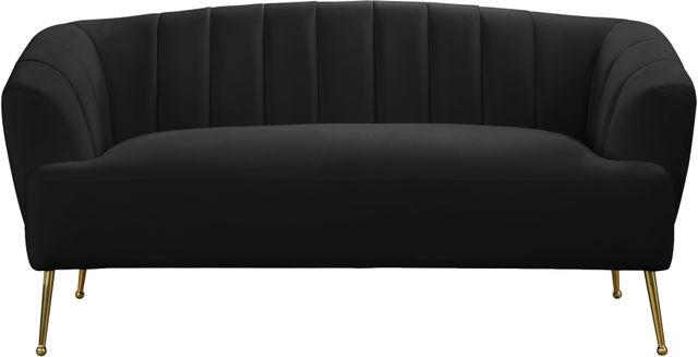 Meridian Furniture Tori Black Velvet Loveseat-3