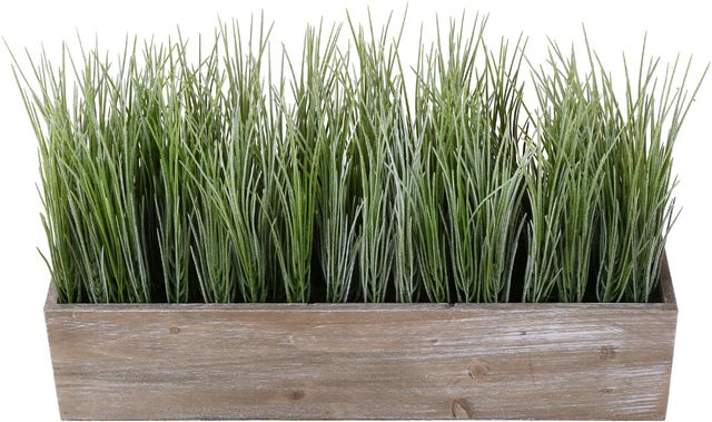 Monarch Specialties Inc. 12" Indoor Grass Artificial Plant in 5" Wood Box-3