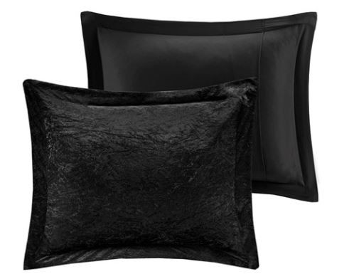 Olliix by Intelligent Design Felicia Black Twin/Twin Extra Large Velvet Comforter Set-3
