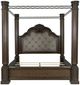 Signature Design by Ashley® Maylee Dark Brown California King Canopy Bed-1