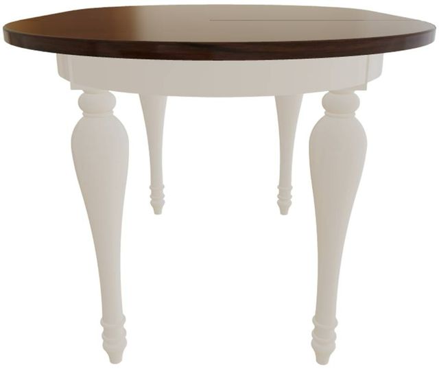 Mavin Customizable Round Extendable Dining Table with 18" Leaf-2