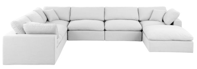 Meridian Furniture Comfy 7-Piece White Sectional-1