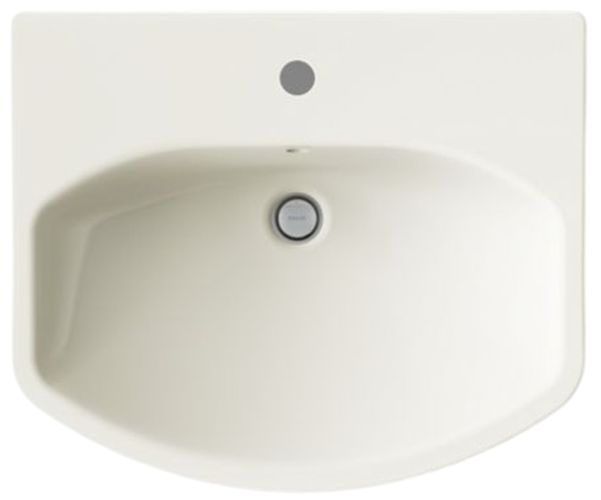 Kohler Cimarron® Biscuit 22.75" Rectangular Pedestal Bathroom Sink-4