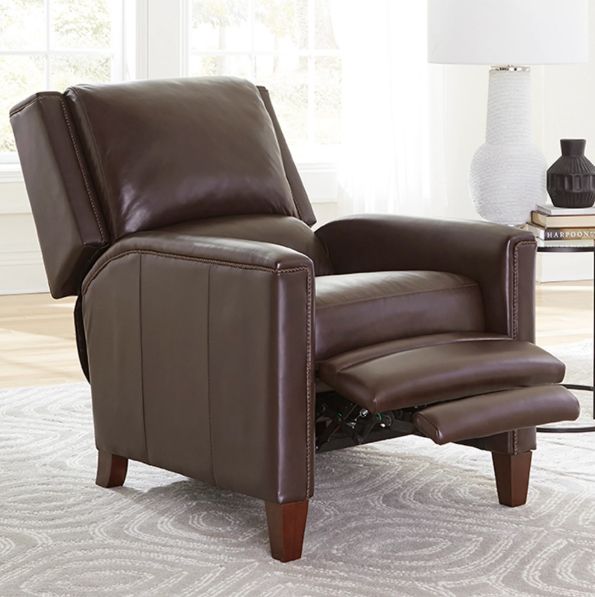 Parker House® Connor Espresso Manual Push-Back High Leg Recliner-1