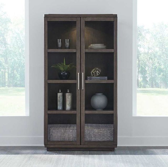 Liberty Furniture Cascade Falls Satin Espresso Display Cabinet-1