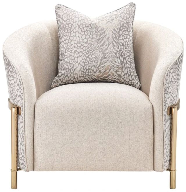 Michael Amini® Lisbon Gold/Opal Accent Chair-2