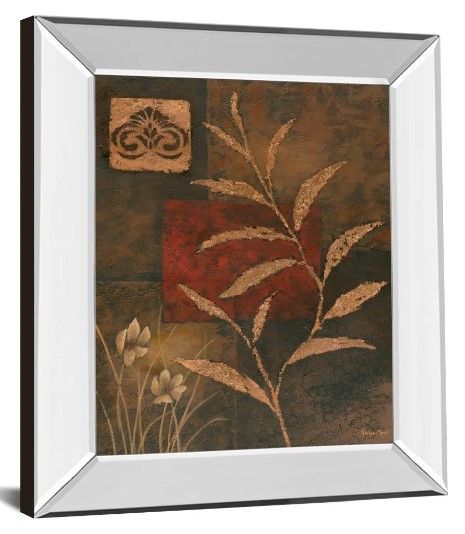 Classy Art Copper Rhythm II by Vivian Flasch Mirror Framed Wall Art-1