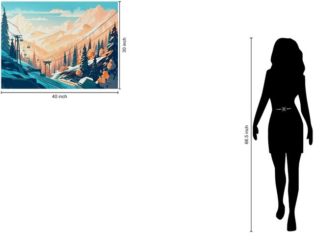 Classy Living Powder Peak Morning Ride Wall Art-2