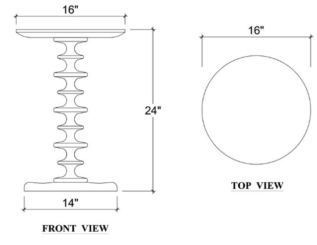 Bramble Customizable Milano Round Side Table-1