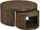 Coaster® Sweeney 2-Piece Dark Walnut Round Wood Occasional Nesting Table Set-0