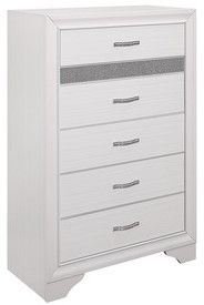 Mazin Furniture Luster White Chest-2