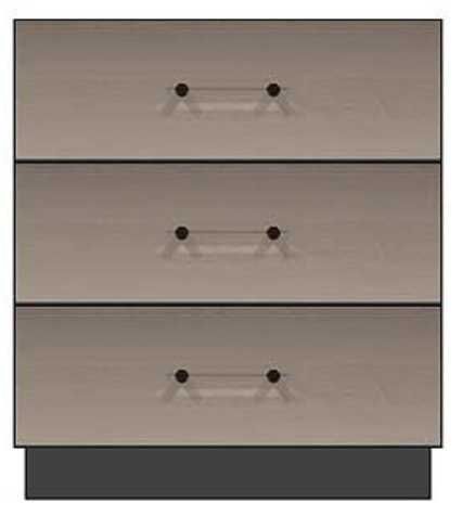 Country View Woodworking Customizable American Modern 28" Solid 3-Drawer Plinth Base Bedside Chest-0