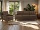 International Furniture Direct Xel-Ha II Brown/Dark Hay Brown Sofa with Wooden Frame-1