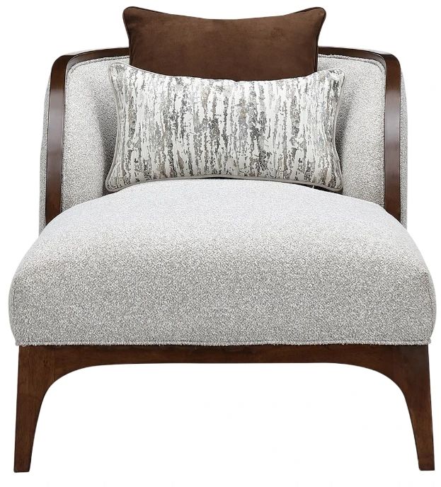 Michael Amini® Houston Gray/Walnut Chaise-1
