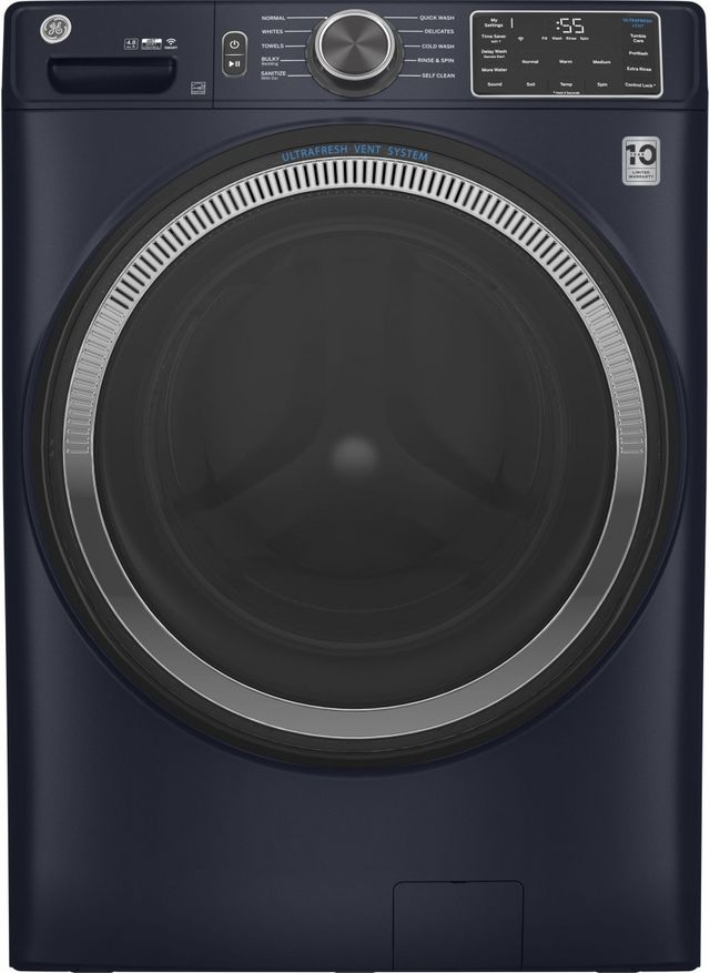 SCRATCH N DENT - GE® 4.8 Cu. Ft. Sapphire Blue Smart Front Load Washer