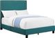 Elements International Erica Teal Upholstered Full Platform Bed-3