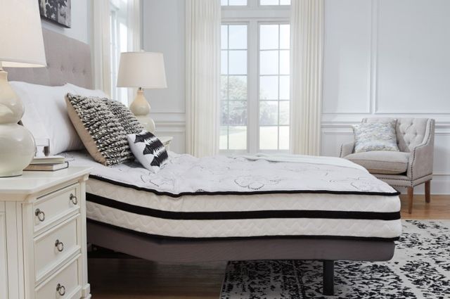 Sierra Sleep® by Ashley® Chime 2-Piece 10" Hybrid and Best Adjustable Base Queen Mattress Set-4