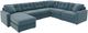 Drew & Jonathan Home ModularOne New Horizon 6-Piece Teal Modular Chaise Sectional-0