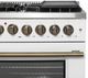 FORNO® Galiano Series Alta Qualita 48" White and Antique Brass Pro Style Dual Fuel Range -3