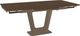 Amisco Customizable Amelia 72" Rectangular Extendable Table with 1" Walnut Veneer Top and 2 Leaves-1