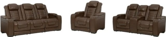 Signature Design by Ashley® Backtrack 3-Piece Chocolate Power Reclining Living Room Set-0
