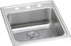 Elkay Lustertone® Classic 19-1/2" x 22" x 6-1/2" OS4-Hole Single Bowl Drop-In ADA Sink with Perfect Drain®-0