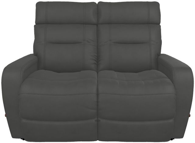La-Z-Boy® Baron Blue Grey Leather Manual Wall Reclining Loveseat-1