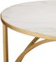 Currey & Company Orla White C Table with Gold Base-4