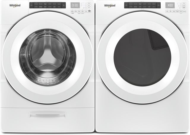 Whirlpool® White Front Load Washer & Gas Dryer Laundry Pair-0